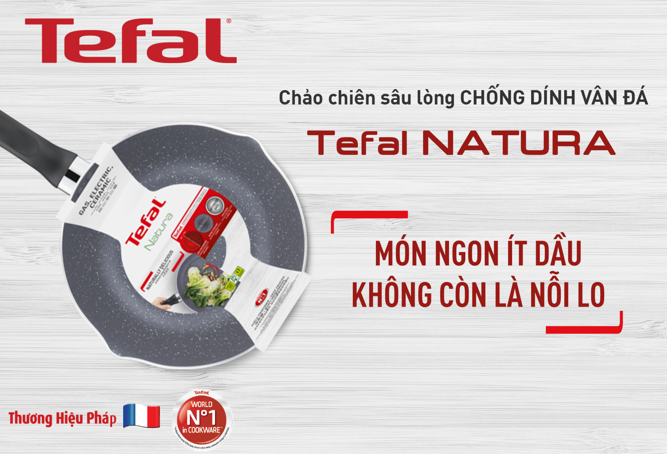Mua Chảo sâu lòng chống dính Tefal Natura 28cm, dùng cho bếp gas và hồng  ngoại- Hàng chính hãng tại Tefal Official Store - Chính hãng