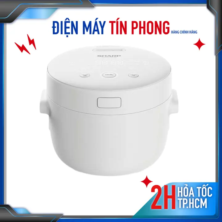 Nồi cơm điện Sharp KS-COM110DV-WH 1.1L, công suất 790W - Bảo hành chính hãng 12 tháng