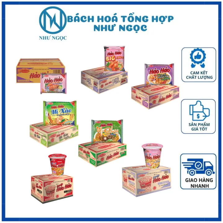 Thùng 30 Gói Mì Hảo Hảo/ Mì Ly Hảo Hảo -  Bách Hóa Tổng Hợp Như Ngọc