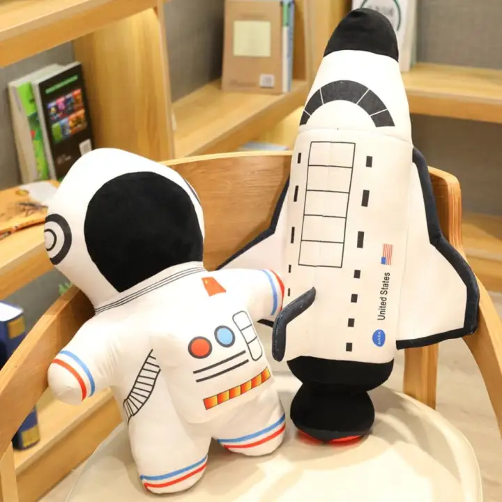 XFZHG Kids Toys Plush Pillow Simulation Plush Spaceship Toy Soft Doll Children Toys Plush Astronaut Toy Creative Plane Toys Astronaut Plush Toys Plush Space Rocket Pillow Space Series Plush Toys Spaceman Rocket Stuffed Toys