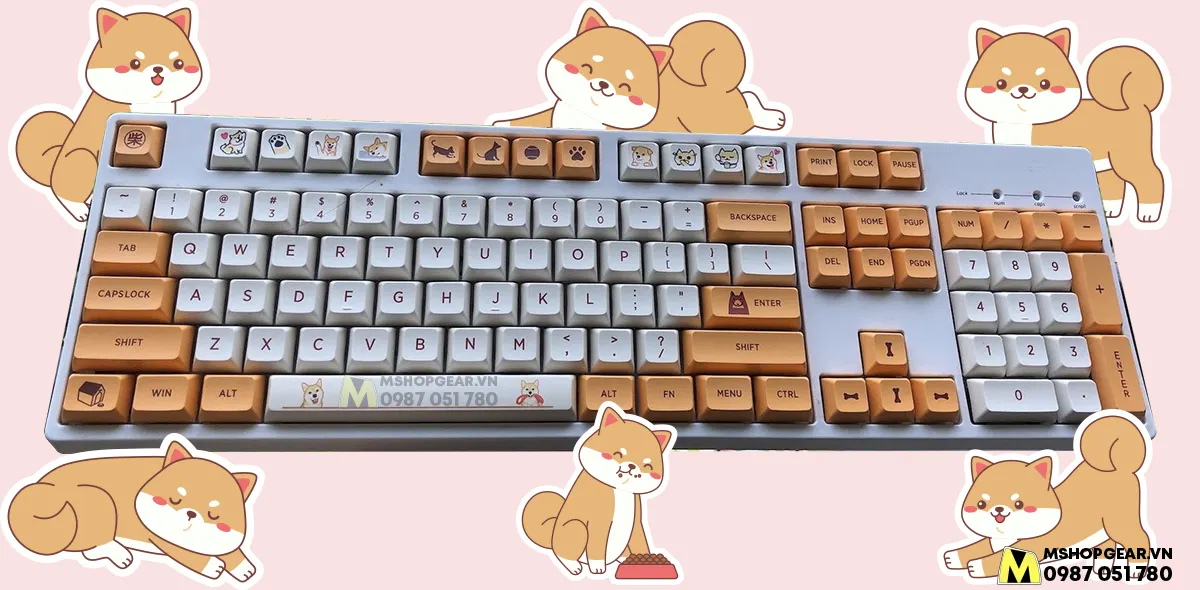 Bộ keycap XDA chó Shiba Inu 142 nút giá rẻ  Lazada.vn