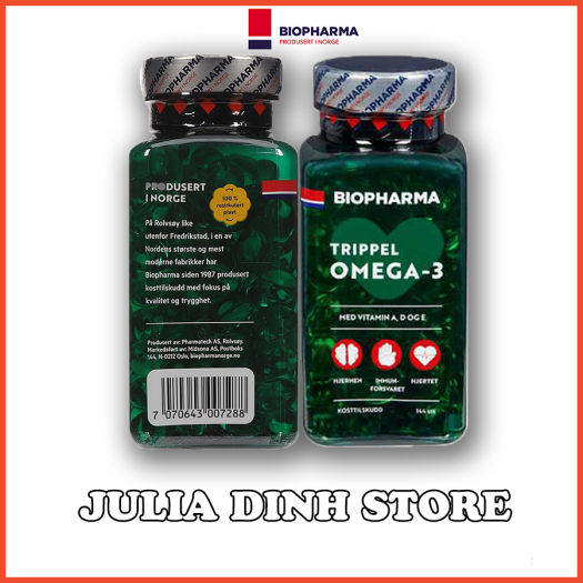 Dầu cá omega-3 và vitamin A, D, E | Biopharma Trippel Omega-3 (144 viên) -  Mỹ Phẩm \u0026 Sản phẩm chăm sóc khác | innisfreez.com