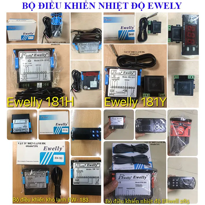 Bộ điều khiển nhiệt độ kho lạnh Ewelly EW-181H EW-181Y EW-183 EW-285 (chọn đúng loại khi đặt hàng)