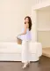 Quần culottes MIEU trơn dài - HM12 (Kem Lá/Trắng). 