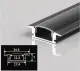 1m Thanh nhôm đèn LED, Thanh nhôm định hình LED màu đen, được sử dụng với LED dây. 