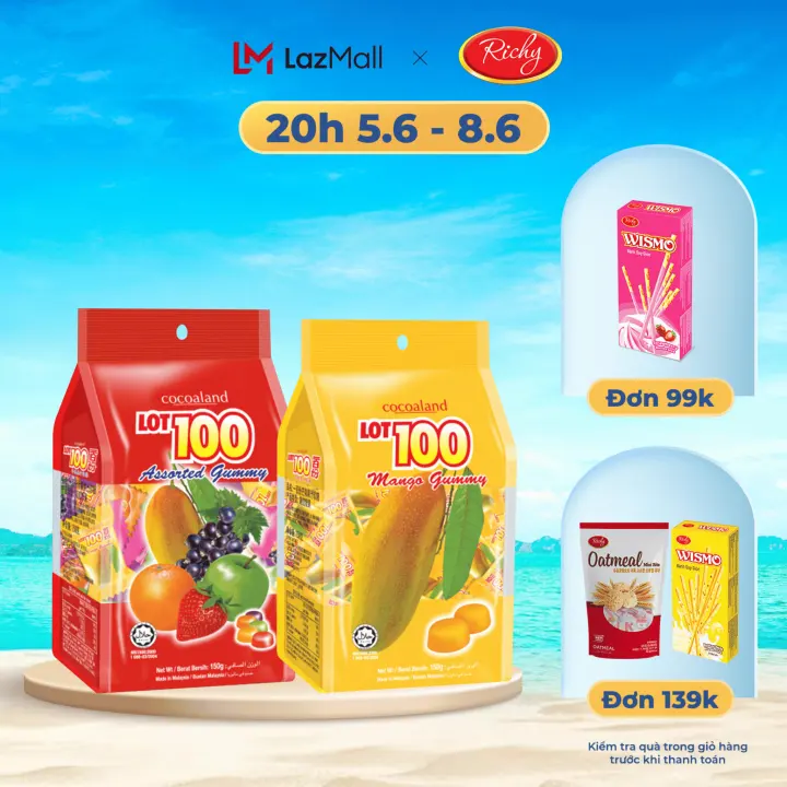 [NEW] Kẹo Cocoaland LOT 100 Xoài - Tổng hợp gói 320g Richy