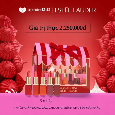 [ĐỘC QUYỀN 12-14/12] Estee Lauder - [Phiên Bản Giới Hạn] Bộ quà tặng 5 món son Estée Lauder MINI DELIGHTS (Giá trị thực 2,250,000d)