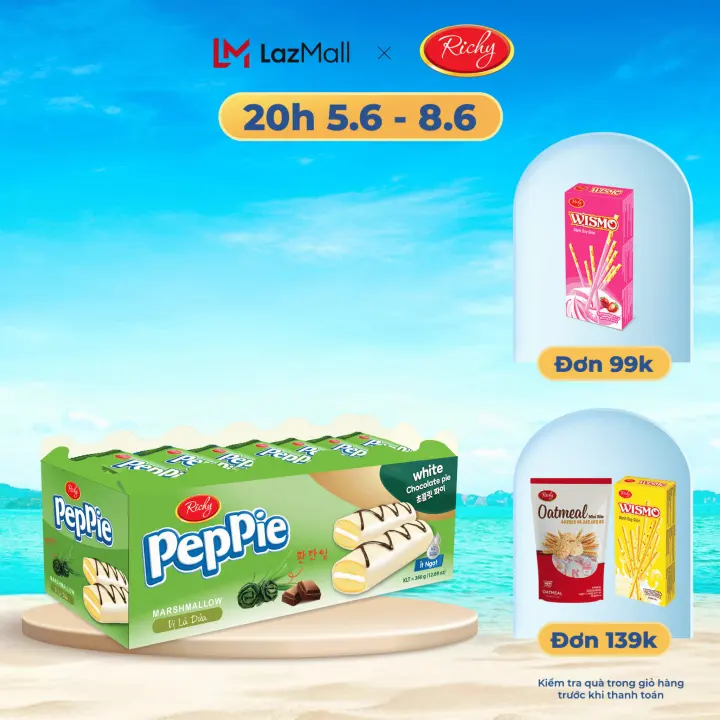 Bánh Peppie Richy Khay 360g Vị Lá Dứa