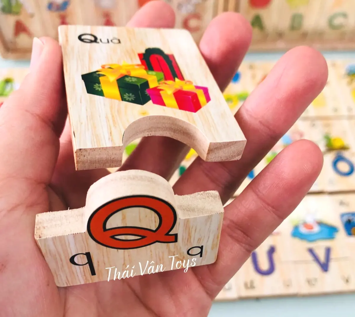 HCM]Bộ đồ chơi ghép hình bằng gỗ cho bé