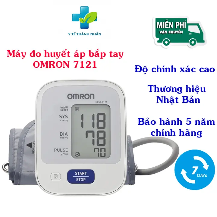 [Hàng chính hãng] Máy đo huyết áp Omron hem-7121 bảo hành 5 năm mẫu hộp mới nhất.