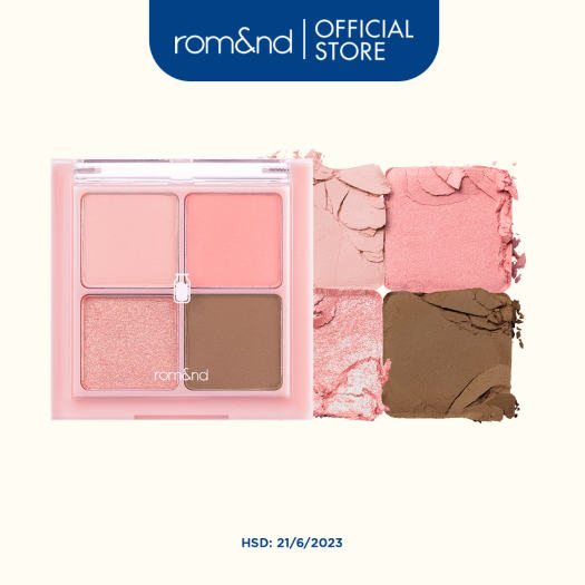 Phấn mắt Romand Better Than Eyes (Milk Series) W02 Dry Peach Blossom