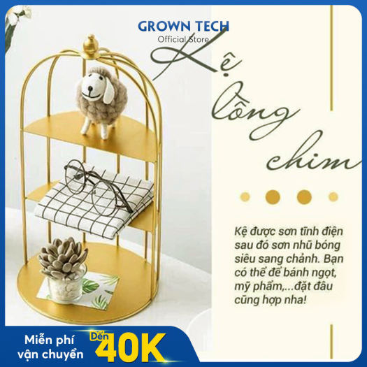 FREESHIP  TẶNG QUÀ 20K Kệ Để Mỹ Phẩm nước hoa Lồng Chim 3 Tầng sơn