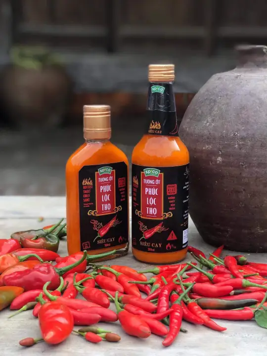 Tương ớt sạch Phúc Lộc Thọ - Spico - Siêu Cay, Chai 300ml - Đặc Sản Xứ Thanh - Nguyên Liệu Trồng Tự Nhiên, Không Phụ Gia Và Các Chất Bảo Quản
