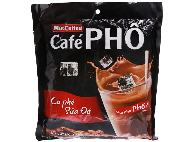 Cà phê sữa đá MacCoffee Café Phố 10 gói x 24gr