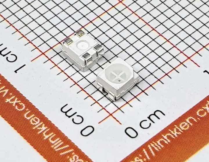LED 3528 RGB SMD - Viền Trắng Trong Suốt (10c)