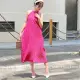Đầm maxi cổ yếm đan sang chảnh chất thun xốp cao cấp JOVEN, thiết kế suông dáng dài tiểu thư, đi biển đi cafe dạo phố. 