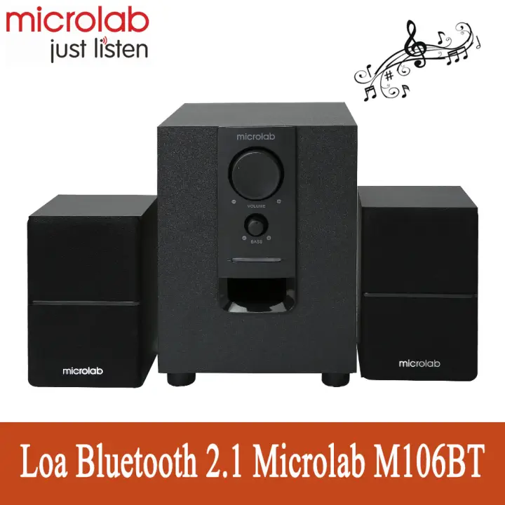 [HCM]Loa Siêu Trầm Mạnh Mẽ Loa Vi Tính Bluetooth Microlab M-106BT 2.1-BH 12 Tháng. Thiết Kế Màng Loa Bass 4 inch Siêu Trầm Mạnh Mẽ Treble Thanh Thoát Rõ Nét . Thiết Kế Nguyên Khối Bluetooth 4.1 Kết Nối Nhanh Chóng. Hàng Chuẩn Chính Hãng.