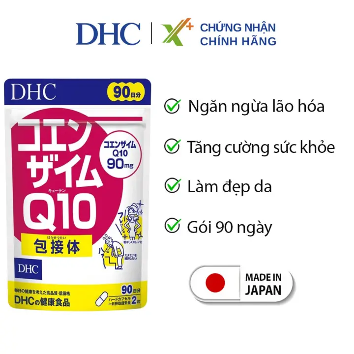 Viên uống chống lão hóa da DHC Nhật Bản Coenzyme Q10 thực phẩm chức năng bổ sung vitamin C làm đẹp da, hỗ trợ não bộ 90 ngày XP-DHC-COE90