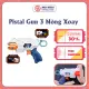 Đồ Chơi Trẻ Em Phụt Xốp Neft PISTOL GUN 3 NÒNG XOAY - Nhựa ABS An Toàn Với Trẻ Em. 
