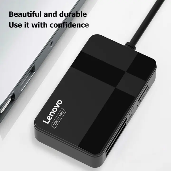 Đầu Đọc Thẻ Nhớ Lenovo D303 USB 3.0 ( MicroSD/ SD/ CF/ MS/ TF)- Đọc 4 Thẻ Cùng Lúc
