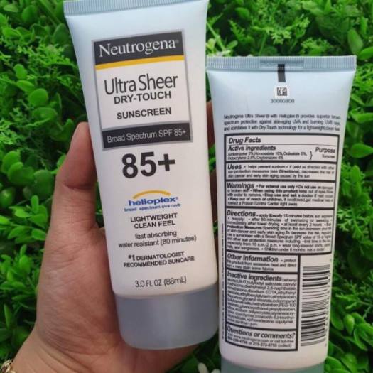 neutrogena ultra sheer dry touch sunscreen broad spectrum spf 85