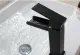 Vòi lavabo nóng lạnh thấp Inox đen vuông cao cấp MS2. 
