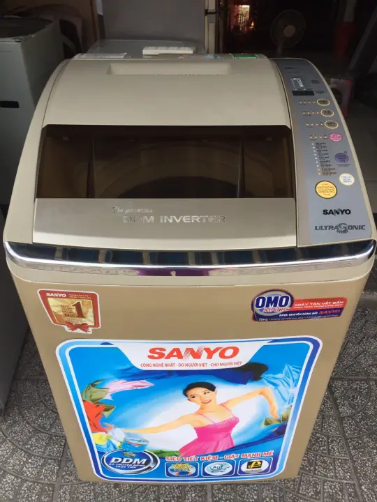 Máy giặt Sanyo Aqua 9 kg inverter, chỉ nhận ship Tp HCM, hàng đã qua sử dụng