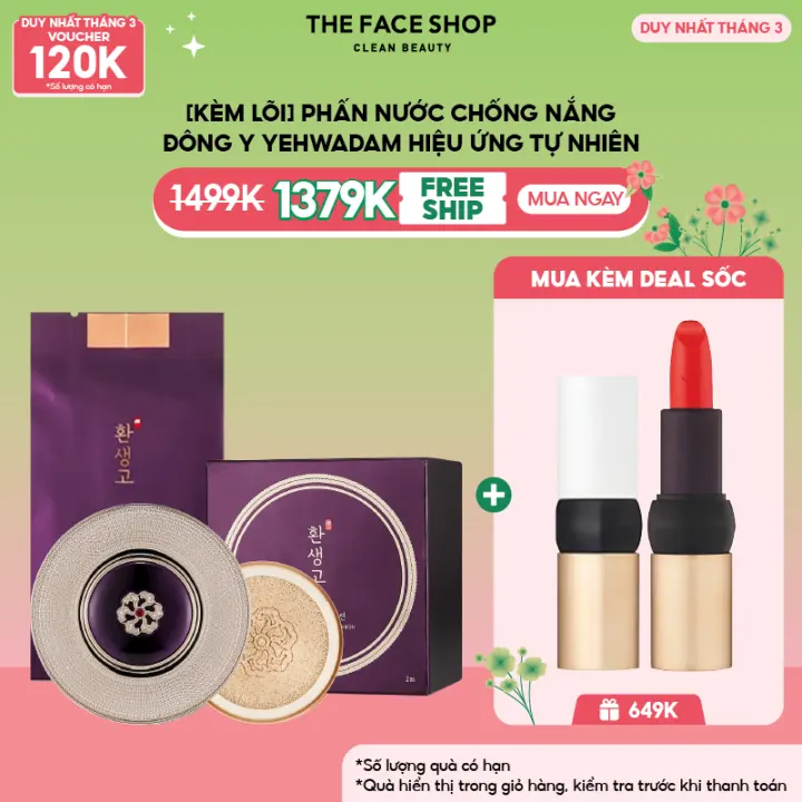 Phấn Nước Trang Điểm Chống Nắng Yehwadam Hwansaenggo BB Cushion