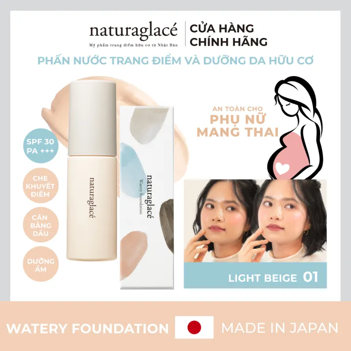 Phấn nước trang điểm và dưỡng da - naturaglacé Watery Foundation