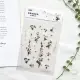 Sticker hoa lá aesthetics vintage, nhãn dán trong suốt hoa hồng không thấm nước dán mũ bảo hiểm trang trí bullet journal. 