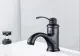 Vòi lavabo thấp cổ màu đen hợp kim đồng MS2. 