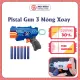 Đồ Chơi Trẻ Em Phụt Xốp Neft PISTOL GUN 3 NÒNG XOAY - Nhựa ABS An Toàn Với Trẻ Em. 