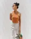 Áo thun nữ croptop thiết kế không đường may chất thun gân ôm form trẻ trung MIEU - KJ22. 