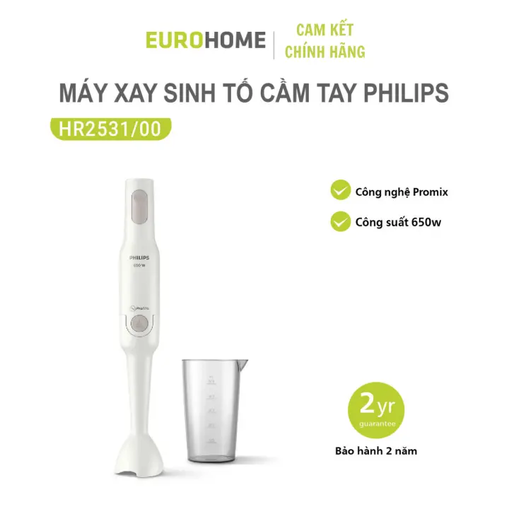 Máy xay cầm tay Philips 650W HR2531 BẢO HÀNH TOÀN QUỐC - hàng chính hãng