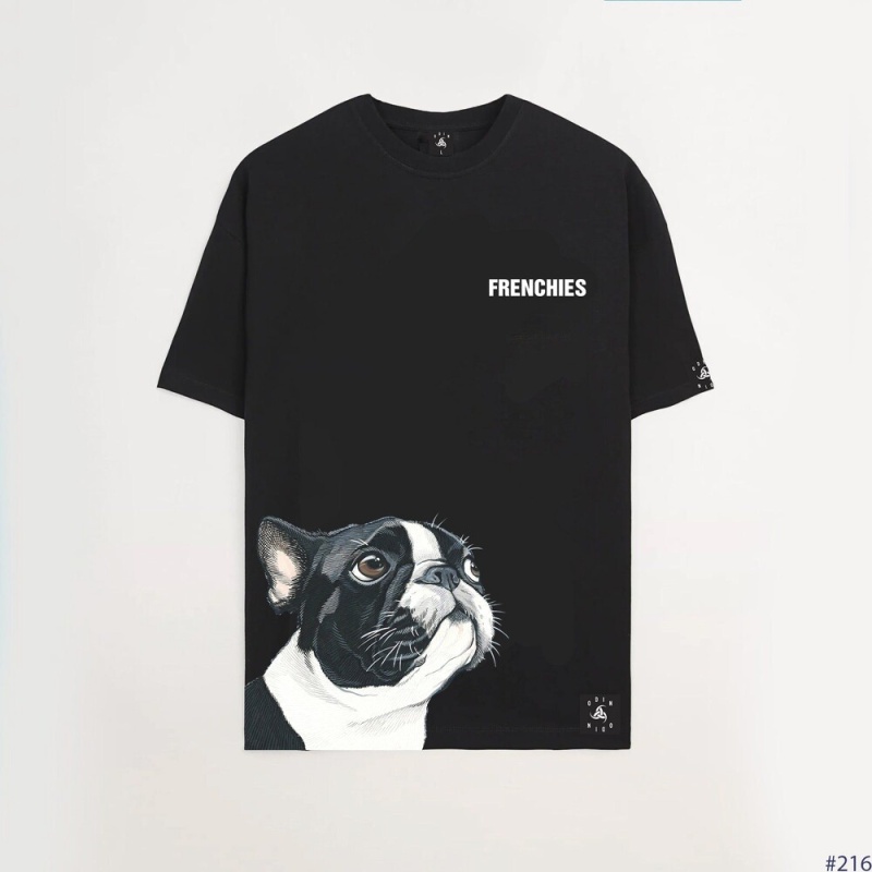 Áo thun tay lỡ Oversize Frenchies, áo phông cotton nam nữ unisex, ODIN