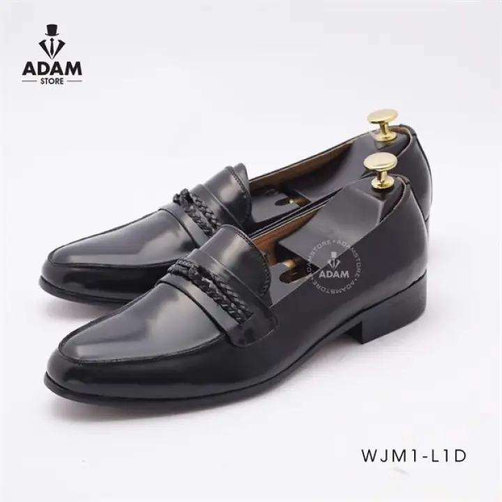 Giày lười nam Hàn Quốc đen thừng WJM1L1D