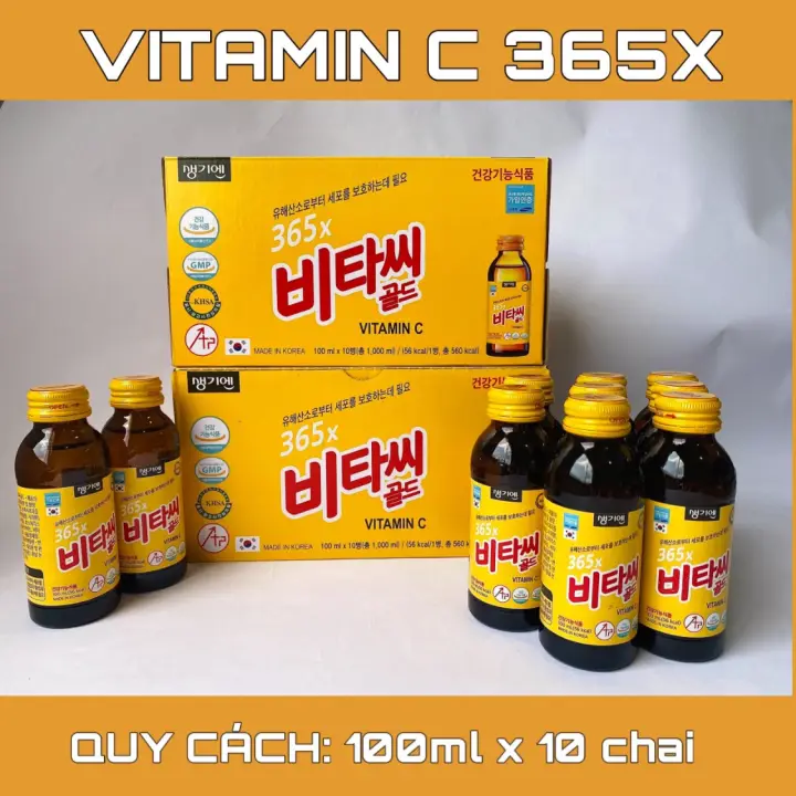 Combo 10 chai nước Vitamin C Gold Hàn Quốc 100ml - Tăng cường sức đề kháng cực tốt.