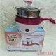 Ca nấu mì , nồi lẩu điện siêu tốc  mini 2 tầng size 18cm , tặng kèm vỉ hấp inox .. 