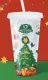 Ly Noel tuần lộc / tai thỏ Phúc Long nhựa 420ml/ NEW FULL BOX. 