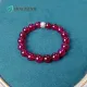 Vòng tay phong thủy đá Mã Não ruby hồng tím size 10 li mix charm bạc lu thống sang trọng, hợp mệnh Hỏa Thổ | Hoa Minh Gem. 
