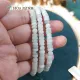 Vòng tay vòng chuỗi Ngọc Cẩm Thạch trắng nếp 5.7 li kiểu bánh xe quấn 3 vòng, phối charm túi tiền bạc, viên Cẩm Thạch Huyết | Hoa Minh Gem. 