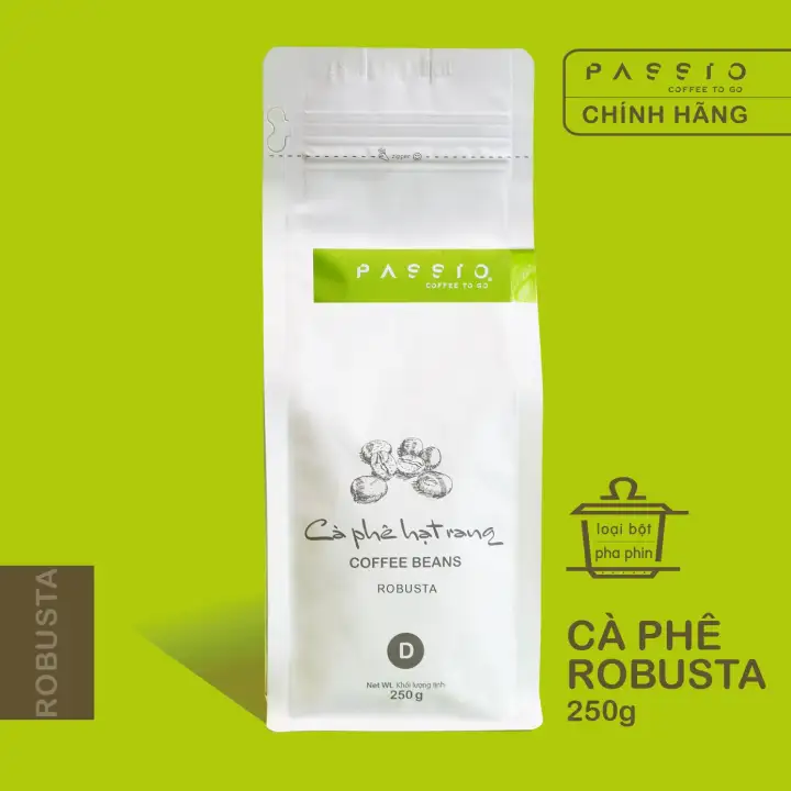 Cà phê Robusta dạng Bột (pha phin) nguyên chất 100% rang mộc – Passio Coffee (250g) – PASSIO COFFEE – top1shop