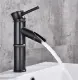 Vòi lavabo nóng lạnh giả cổ thấp màu đen MS2. 