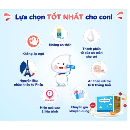 SOKI TIUM 100 % từ sữa - Sản phẩm giúp con ngủ ngon hơn sâu giấc hơn ( sokitium) - Chăm sóc giấc ngủ, stress và lo lắng - VinCare.co