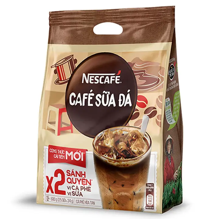 Cà phê hòa tan Nescafé 3in1 cà phê sữa đá (Bịch 25 gói x 24 g) – nescafe – top1shop