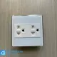Mặt ổ cắm mặt kính viền nhôm Vuông hạt pana. 