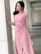 JOVEN Đầm Dài Martha Độn Vai Nhún Eo Trẻ Trung Thanh Lịch. 
