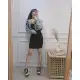 VÁY ĐẦM NỮ 2 DÂY NHÚN THỜI TRANG XIXO CAO CẤP. 