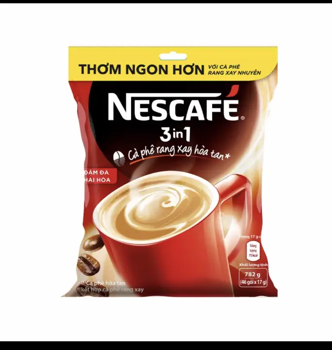 Cà phê rang xay hòa tan Nescafé 3in1 đậm đà hài hòa (Bịch 46 gói x 17g) – Nestlé – top1shop