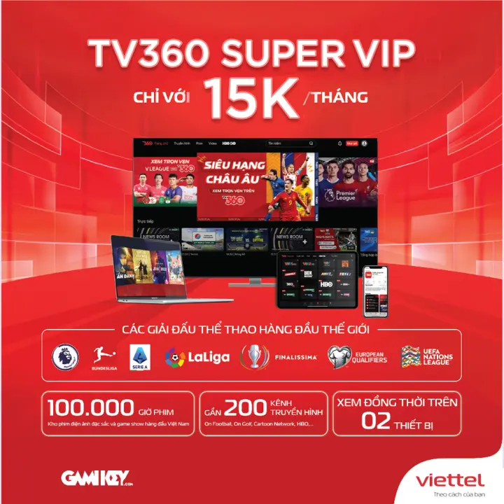 Nâng cấp chính chủ tài khoản TV360 Super VIP 2 tháng - Xem trọn tínhn năng